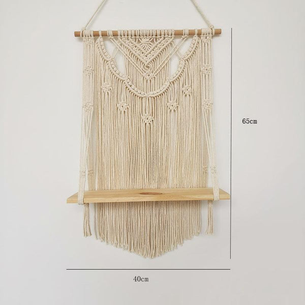 Creative Bohemian Macrame Tapestry Wall Shelf Tapestries
