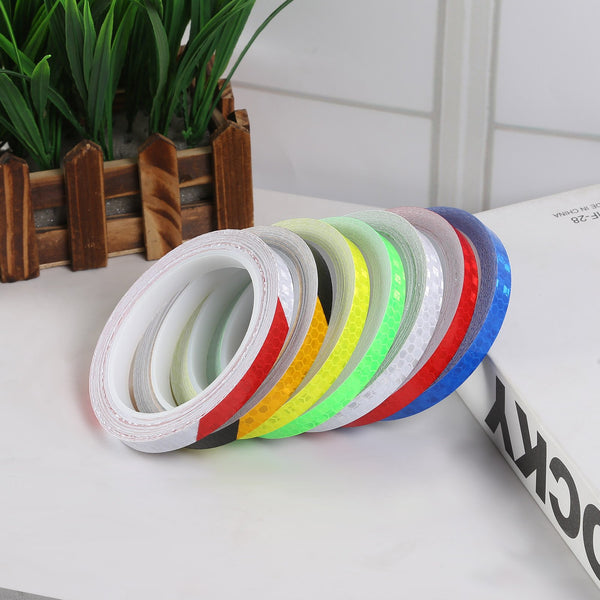 8M Bike Reflective Stickers Cycling Fluorescent Reflector Tape Mtb Bicycle Accessories