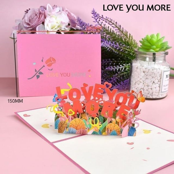 3D Pop Up Cards Romantic Love Valentines Day Wedding Anniversary Gifts Greeting Cards & Invitations