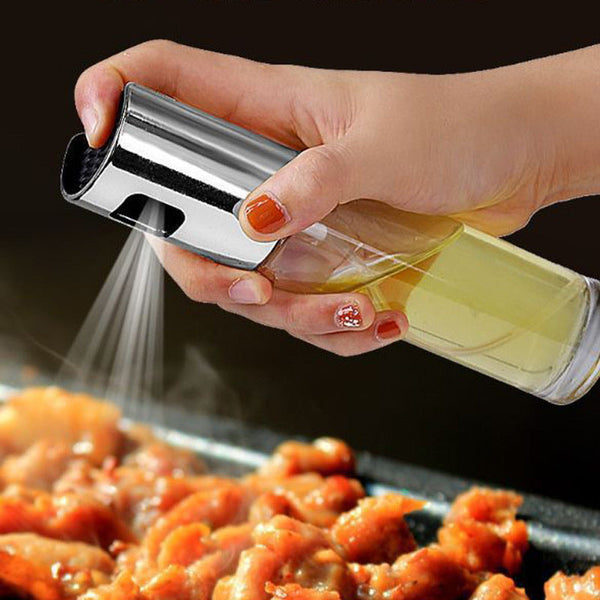 Stainless Steel Olive Oil Sprayer Pump Bottle Kitchen Cooking Tools Oil & Vinegar Dispensers