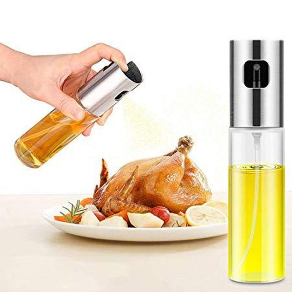 Stainless Steel Olive Oil Sprayer Pump Bottle Kitchen Cooking Tools Oil & Vinegar Dispensers