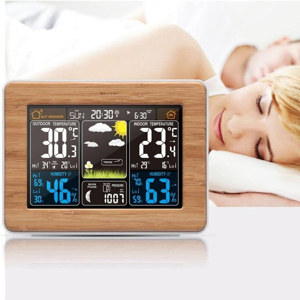 Digital Weather Station Wireless Sensor Lcd Display Alarm Clock Barometer Thermometer Hygrometer Weather Stations