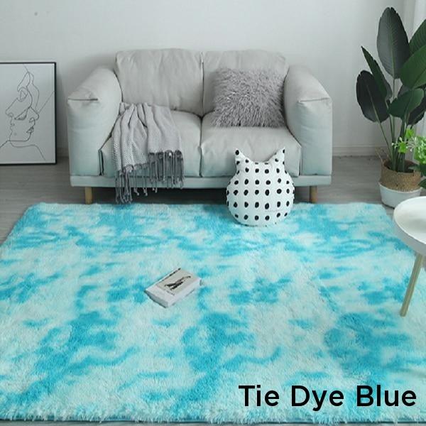 11 Designs Tie Dye Fluffy Plush Rug Colourful Bedroom Decor