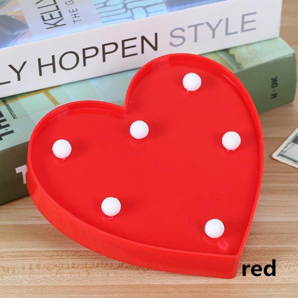 Love Or Heart Neon Led Night Lights Romantic Valentine's Day Gift Party Decor Lamps