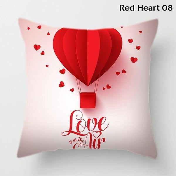 Happy Valentine's Day Red Polyester Decorative Cushion Covers Cushions & Decorative Pillows