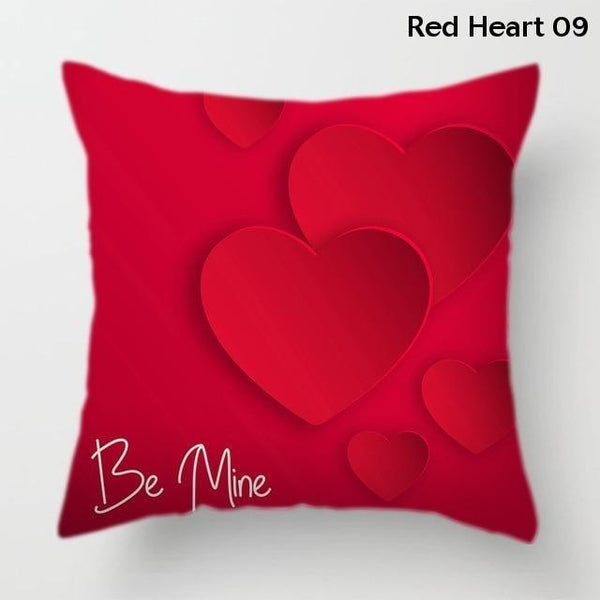 Happy Valentine's Day Red Polyester Decorative Cushion Covers Cushions & Decorative Pillows