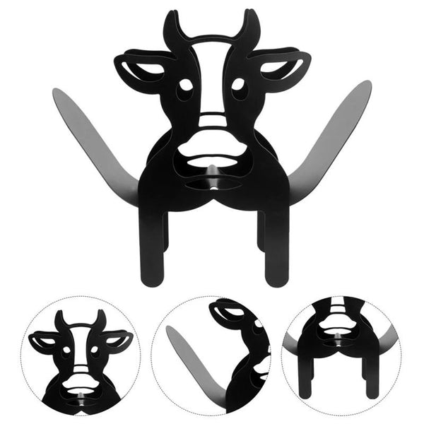 Metal Cow Toilet Holder Free Standing Bathroom Storage Decor Toilet Paper Holders & Storage