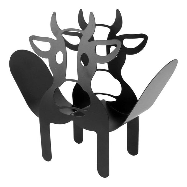 Metal Cow Toilet Holder Free Standing Bathroom Storage Decor Toilet Paper Holders & Storage