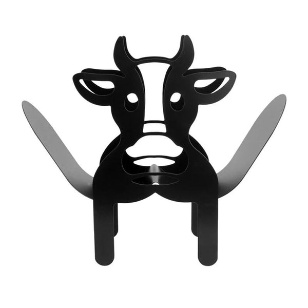 Metal Cow Toilet Holder Free Standing Bathroom Storage Decor Toilet Paper Holders & Storage