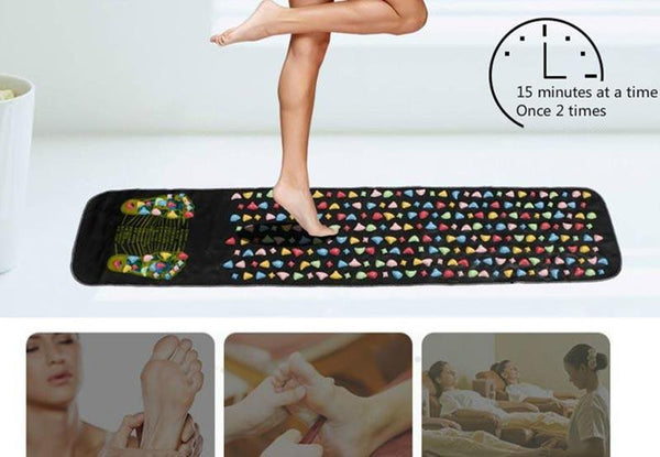 Rainbow Stone Foot Massager Mat Self Care Acupressure Reflexology