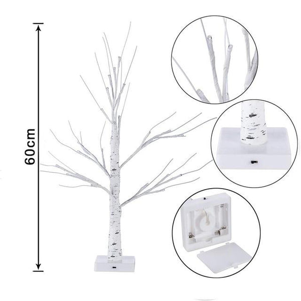 60Cm Easter Decor Led Birch Tree Light Eggs Hanging Ornaments Party Decorations