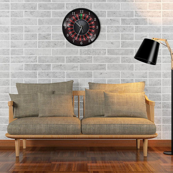 Novelty Casino Poker Roulette Wall Clock Home Decor Bar Room Wall Clocks