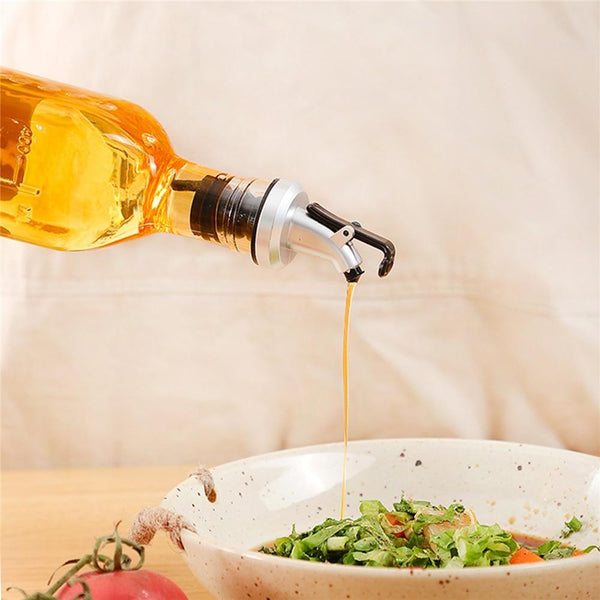 4Pcs 500Ml Glass Olive Oil Vinegar Dispenser Bottle Condiment Pourer Kitchen Storage Oil & Vinegar Dispensers