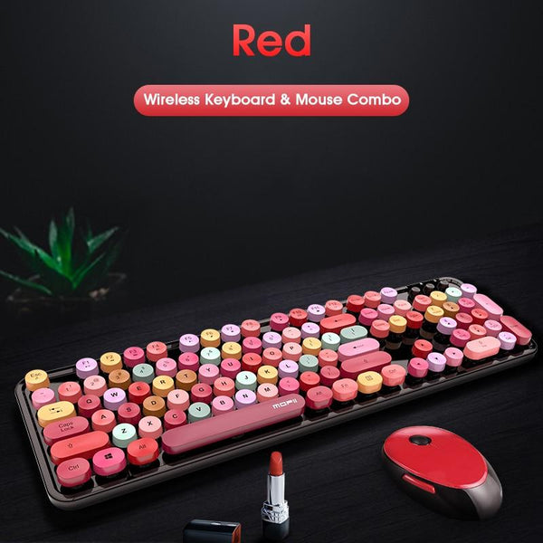 Steampunk Colourful Wireless Keyboard Mouse Combo Computer Accessories Keyboard & Mouse Bundles