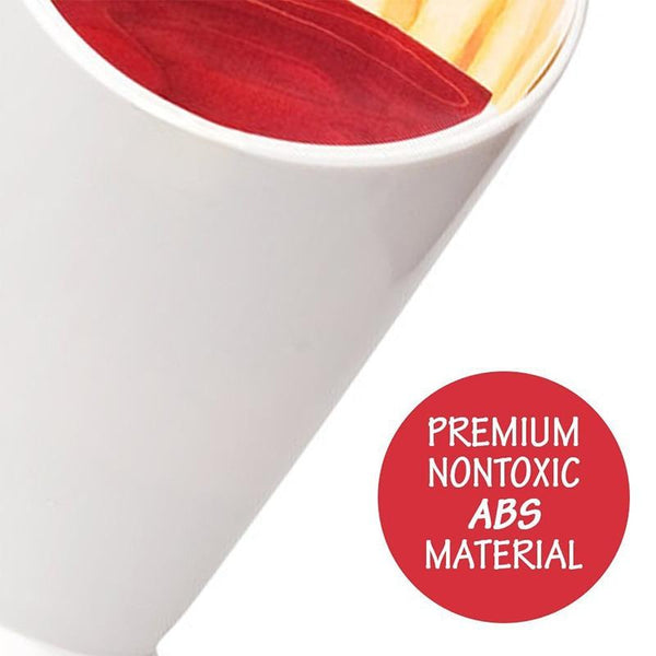 French Fries And Dipping Sauce White Plastic Cup Food Holder Bowls