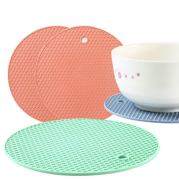 Silicone Heat Resistant Coaster Flexible Mat Jar Opener Table Protector Coasters