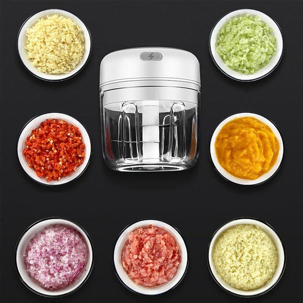 Usb Rechargeable Mini Food Processor Garlic Chopper Peelers & Slicers