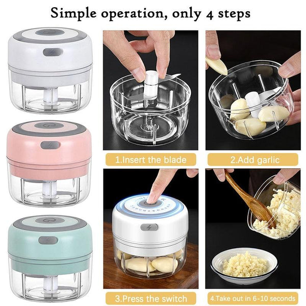 Usb Rechargeable Mini Food Processor Garlic Chopper Peelers & Slicers