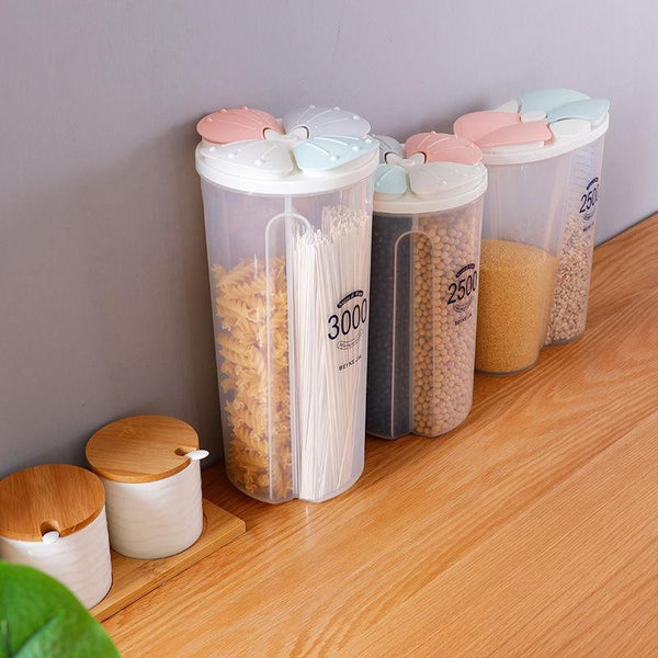 Kitchen Plastic Compartment Food Storage Containers