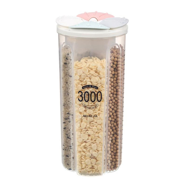 Kitchen Plastic Compartment Food Storage Containers