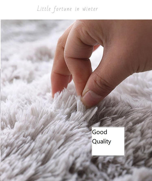 Soft Fluffy Long Hair Carpets Corridor Balcony Laundry Room Bedroom Non Slip Mats Rugs