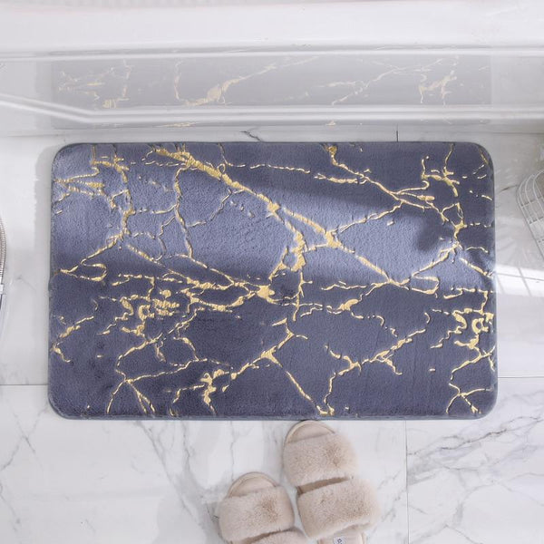 Non Slip Soft Thick Absorbent Marble Design Bathroom Mat Bath Mats Rugs & Toilet Covers