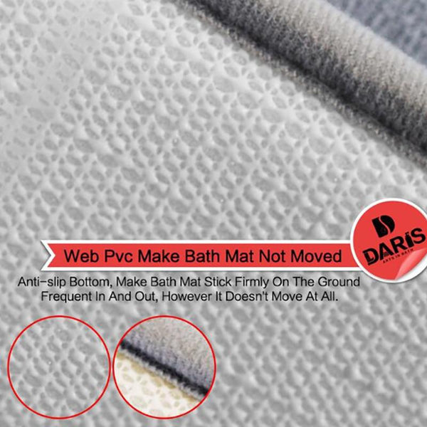 Water Absorbent Memory Foam Soft Non Slip Bath Mat