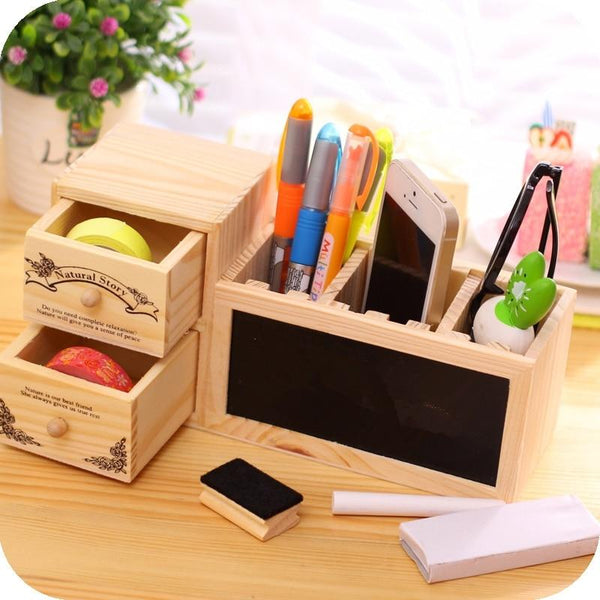Pen Holder With Blackboard Cute Desk Tidy Organizer Pen Holders