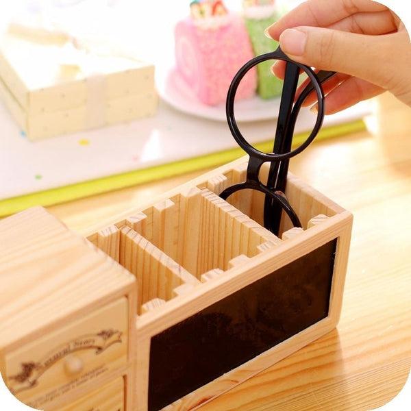 Pen Holder With Blackboard Cute Desk Tidy Organizer Pen Holders