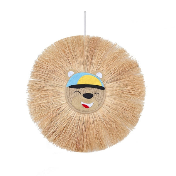 Raffia Animal Face Wall Hanging Children Bedroom Decorations Posters & Wall Hangings