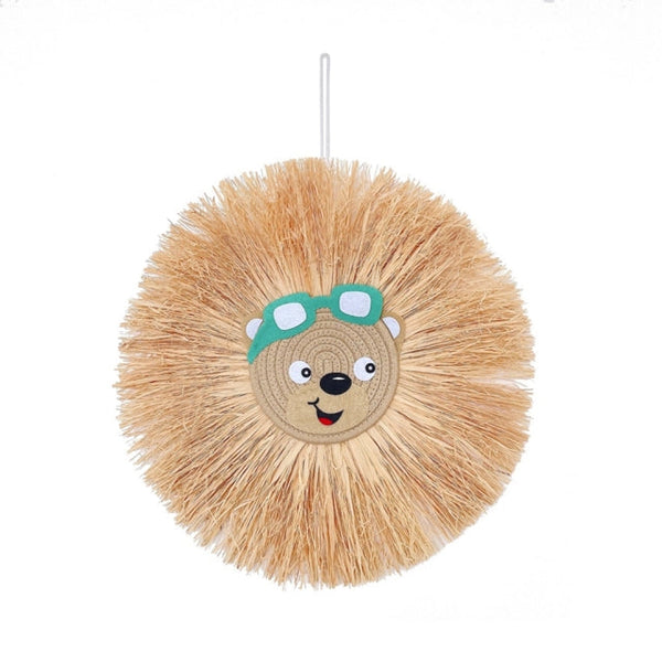 Raffia Animal Face Wall Hanging Children Bedroom Decorations Posters & Wall Hangings