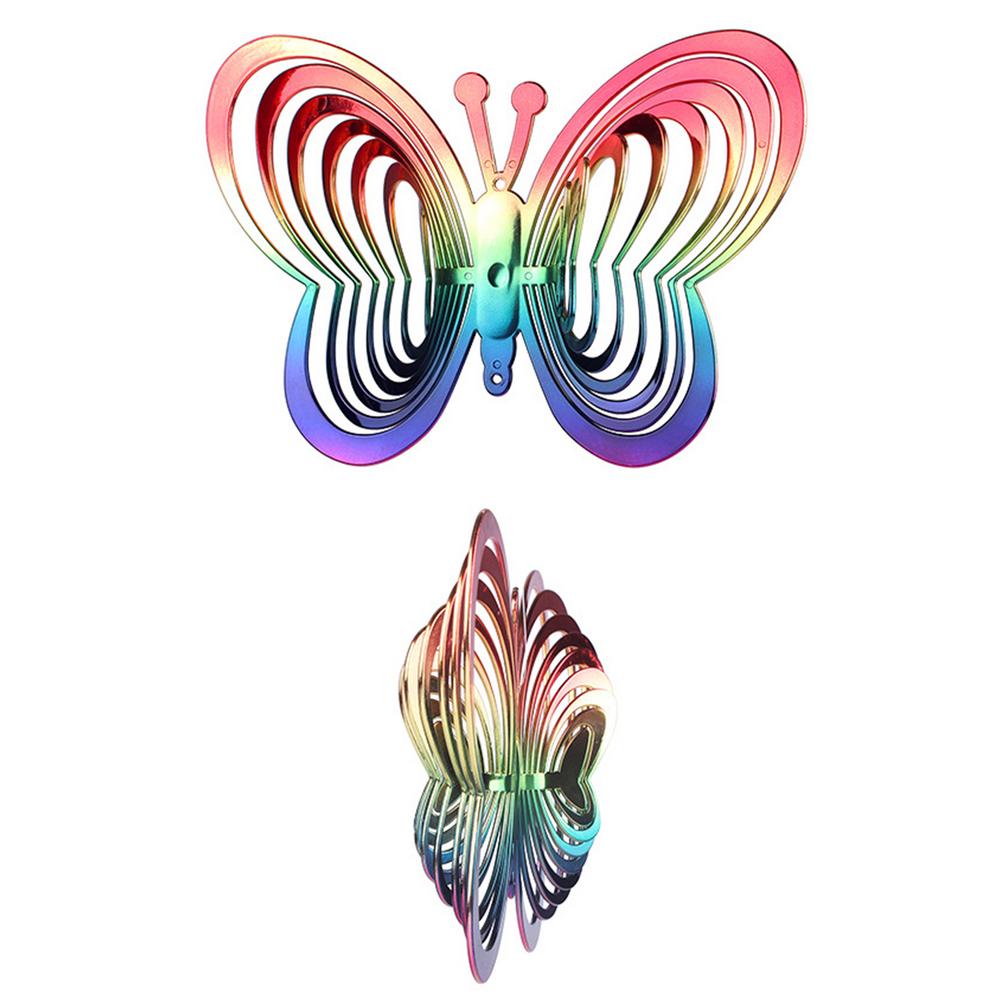 Reflective Rainbow Butterfly Windmill Outdoor Garden Decor Windmills & Wind Spinners