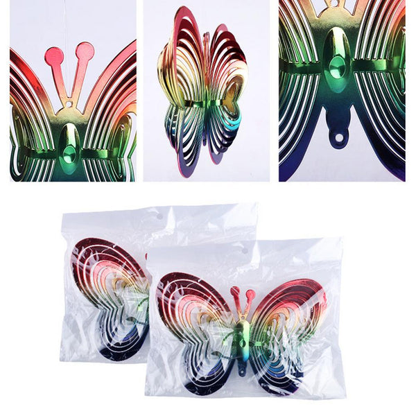 Reflective Rainbow Butterfly Windmill Outdoor Garden Decor Windmills & Wind Spinners