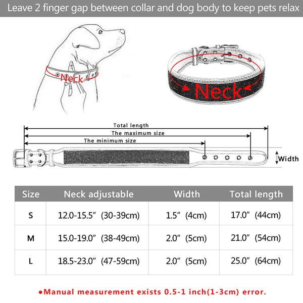 Reflective Bling Rhinestone Diamond Soft Dog Collars