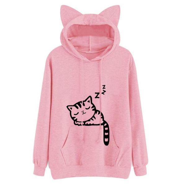 Sleepy Cat Hoodie Jumpers & Cardigans