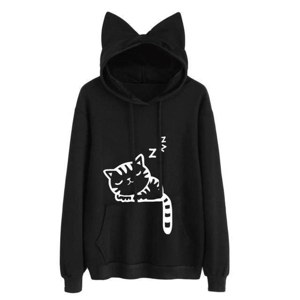 Sleepy Cat Hoodie Jumpers & Cardigans