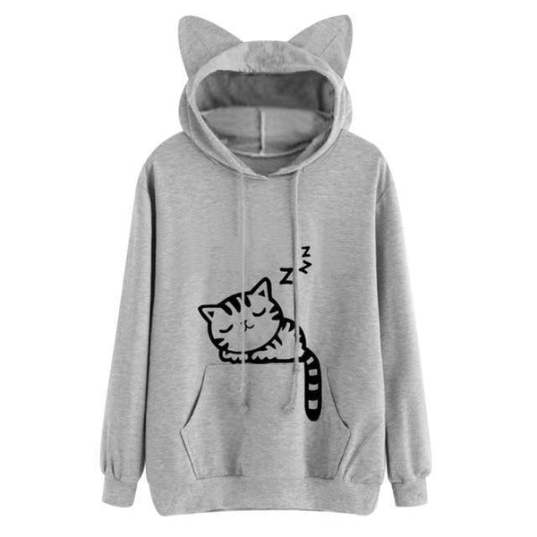 Sleepy Cat Hoodie Jumpers & Cardigans