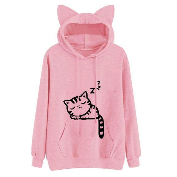 Sleepy Cat Hoodie Jumpers & Cardigans