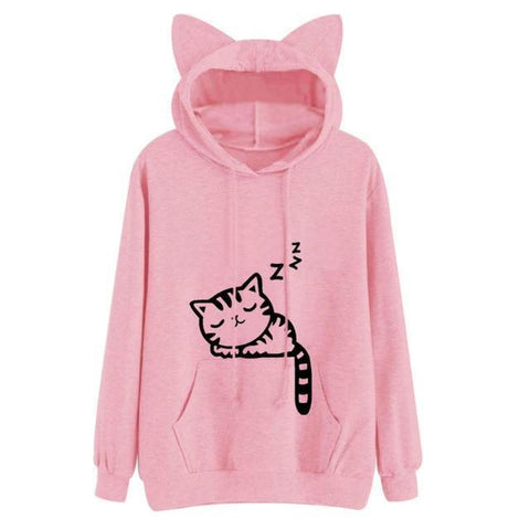Sleepy Cat Hoodie Jumpers & Cardigans