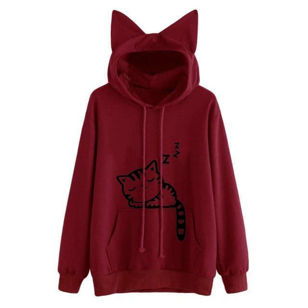 Sleepy Cat Hoodie Jumpers & Cardigans