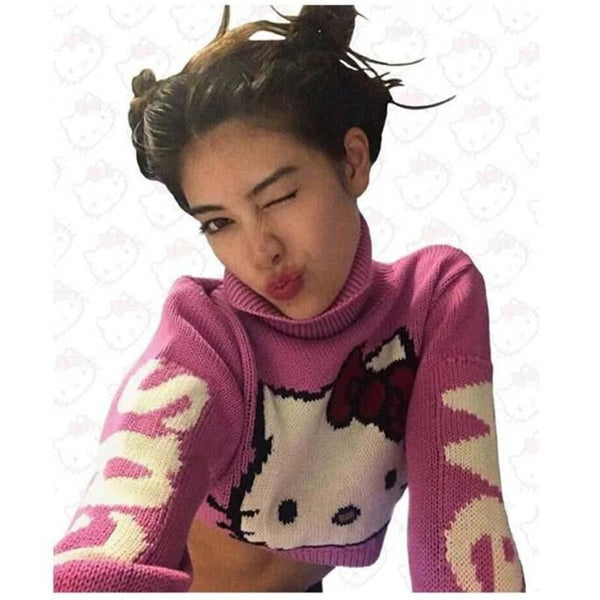 Kitty Cropped Turtleneck Jumpers & Cardigans