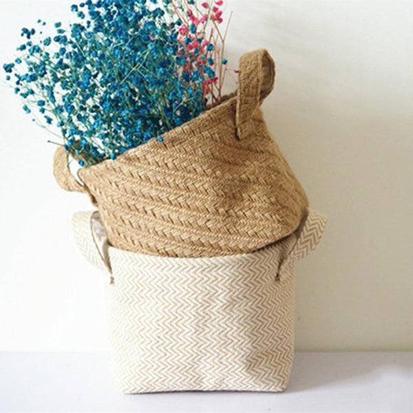 Baskets Jute Woven Basket Home Storage Decor