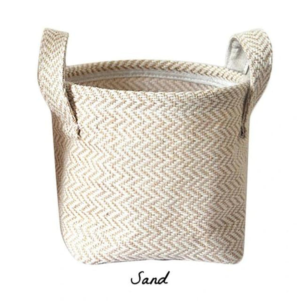 Jute Woven Basket Home Storage Decor Baskets