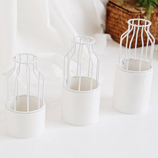 Nordic Iron Ceramic Vase Decor Vases