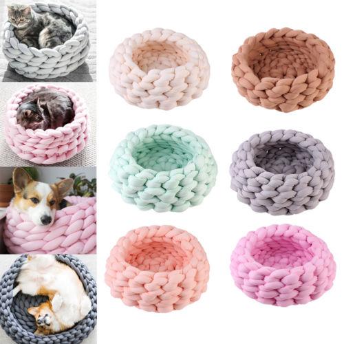 Chunky Knit Pet Bed For Dogs Or Cats Pet Beds