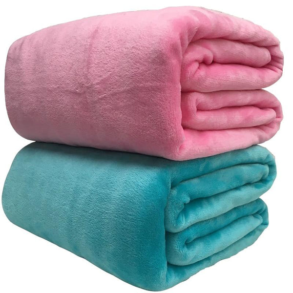 Super Soft Fleece Blanket 220Gsm Light Weight Throw Bedspread Blankets