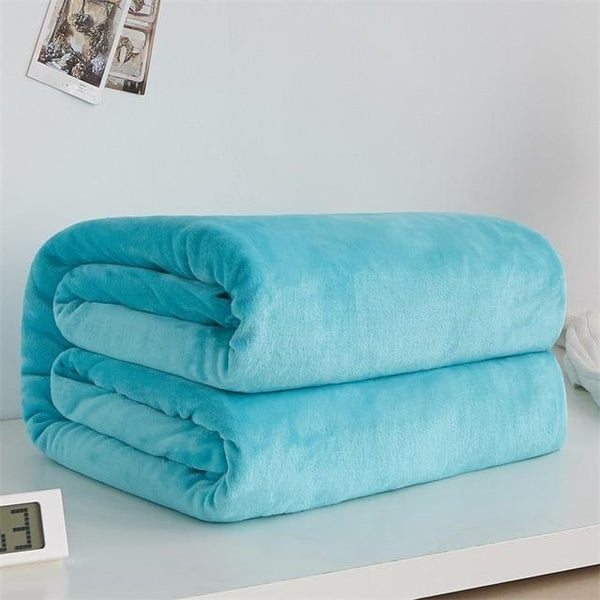 Super Soft Fleece Blanket 220Gsm Light Weight Throw Bedspread Blankets
