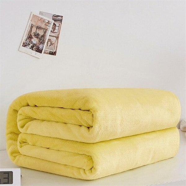 Super Soft Fleece Blanket 220Gsm Light Weight Throw Bedspread Blankets
