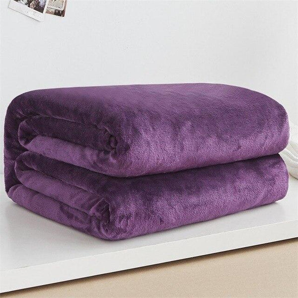 Super Soft Fleece Blanket 220Gsm Light Weight Throw Bedspread Blankets
