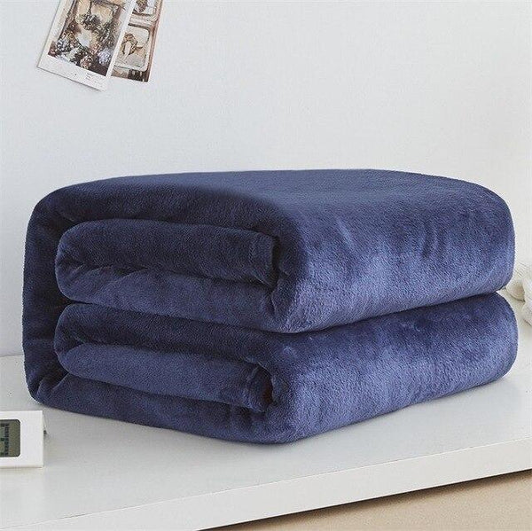 Super Soft Fleece Blanket 220Gsm Light Weight Throw Bedspread Blankets